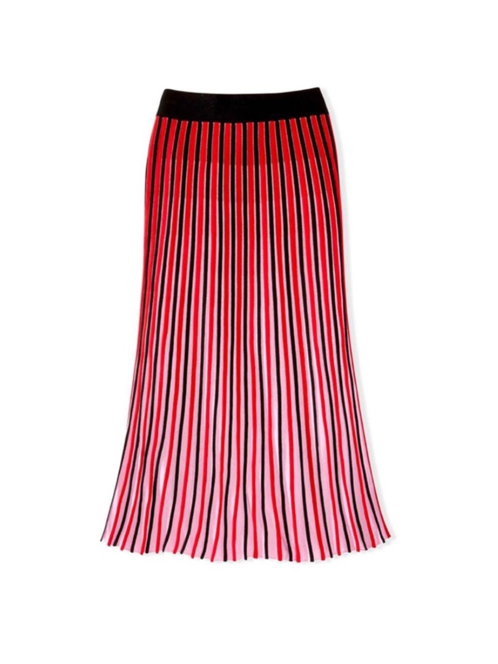 525 America Pleated Accordion Knit Midi Skirt S